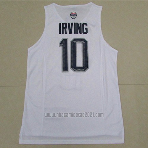Camiseta USA 2016 Kyrie Irving #10 Blanco